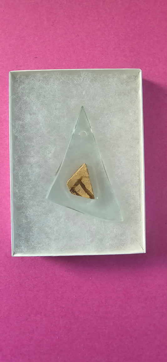 Lucky vibe ( pendant) #12 - pottery shards