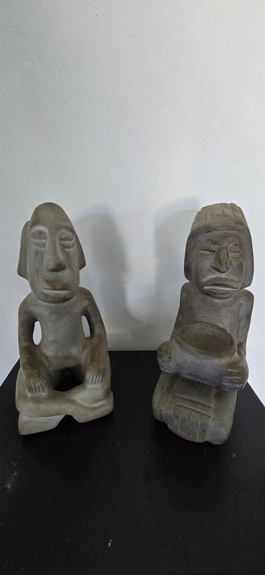 Ancient Inuit Stone Sculptures (pair)