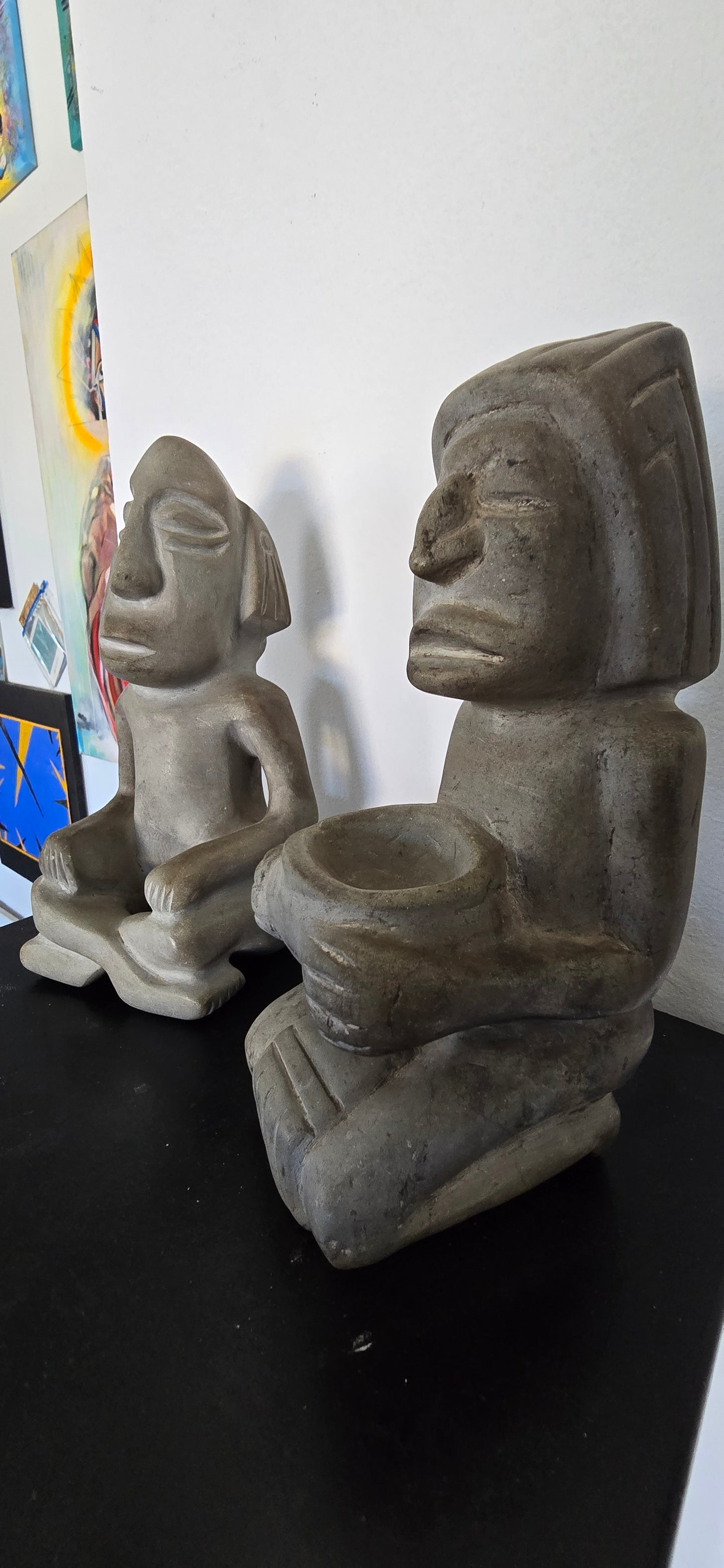 Ancient Inuit Stone Sculptures (pair)